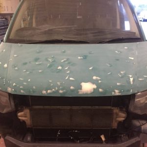 camper van getting paint job