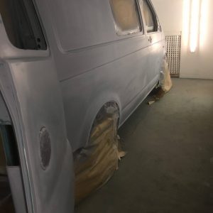 vw camper getting paint job