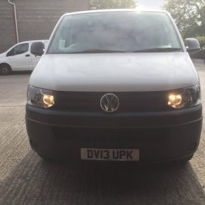 white camper van preparing for conversion