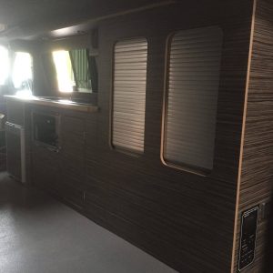 wooden design caravan interior