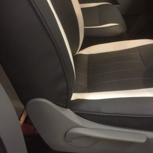 black and white camper van seat cover