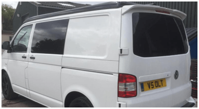 tinted window on camper van