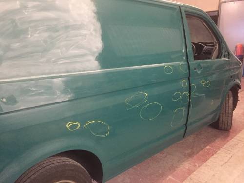 exterior paint job on camper van