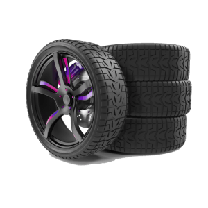 tyres with coloured alloys