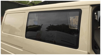 tinted window on camper van