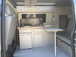 new kitchen area in camper